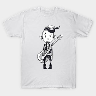 Character Holding Guitar Design T-Shirt